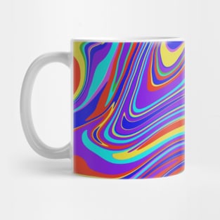 Rainbow Abstract Swirls Marble Pattern Mug